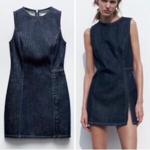 Zara Sleeveless Denim Dress
